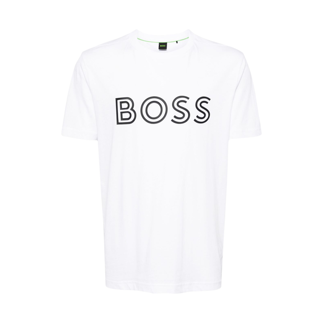 휴고 보스 로고 헤렌 코튼 레귤러 핏 티셔츠 화이트(Hugo Boss Heren Cotton Regular Fit T-Shirt with Logo White) - 1