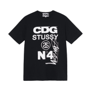CDG x Stussy T-Shirt Black
