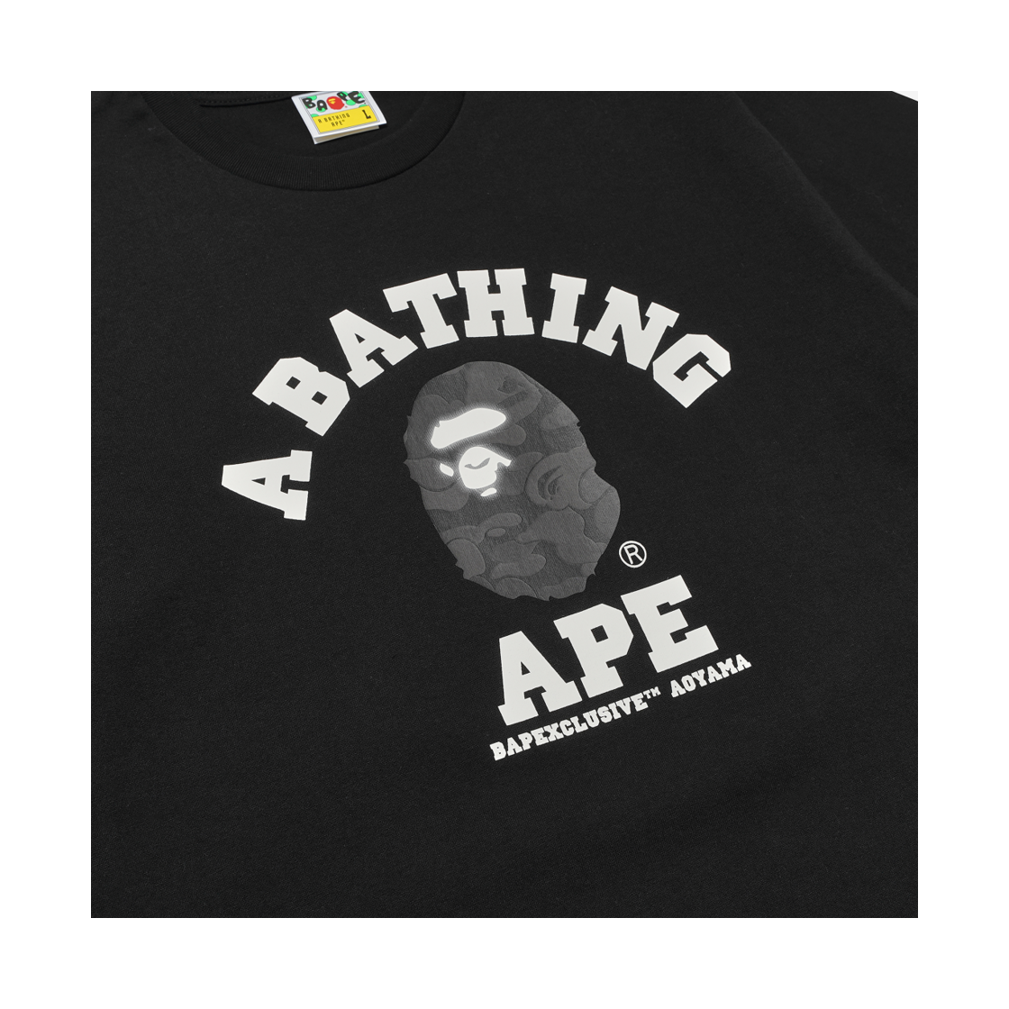 베이프 베이프익스클루시브 아오야마 카모 컬리지 티셔츠 블랙(BAPE Bapexclusive Aoyama Camo College T-Shirt Black) - 3