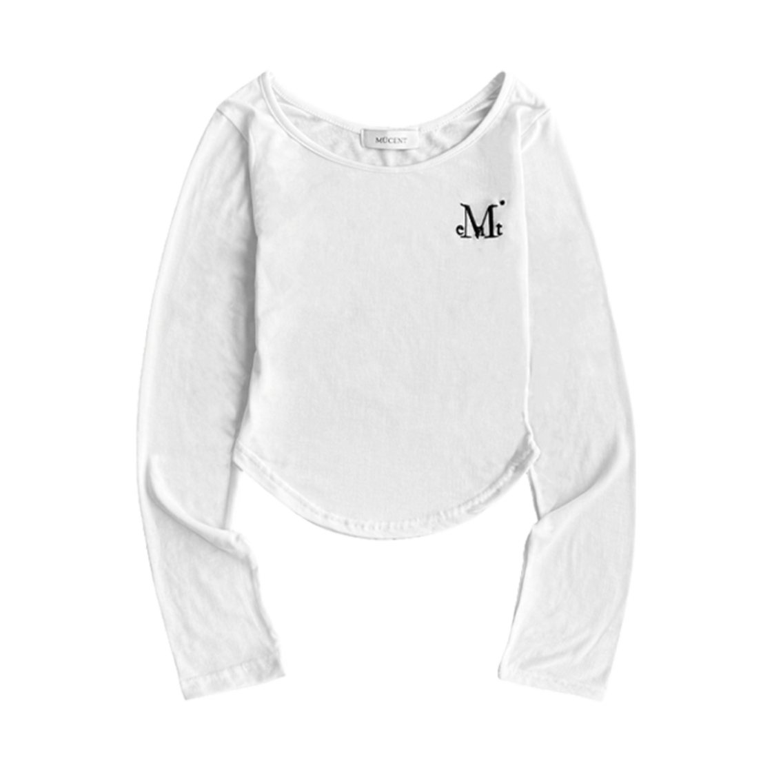 P00000QV_W MUCENT Asti Slim U Neck T White