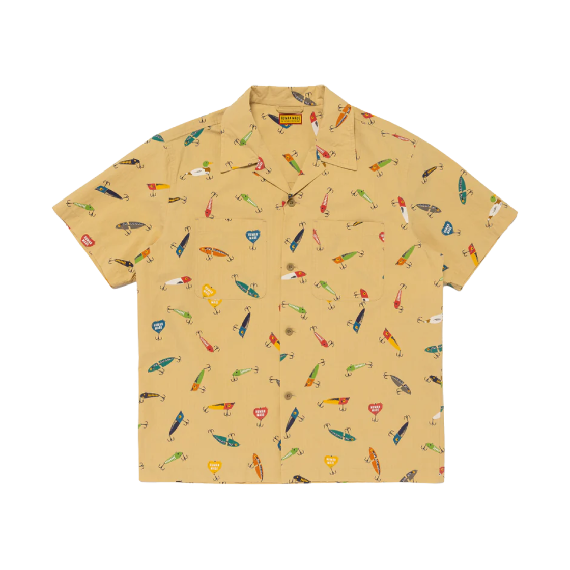 HM29SH019 Human Made Open Collar Shirt Beige