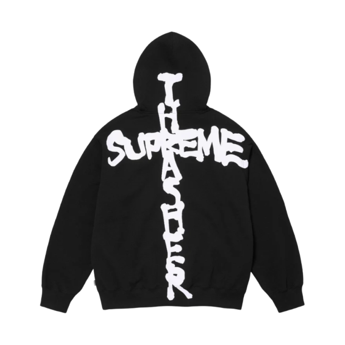 슈프림 x 트레셔 집업 후드 스웨트셔츠 블랙 - 24FW