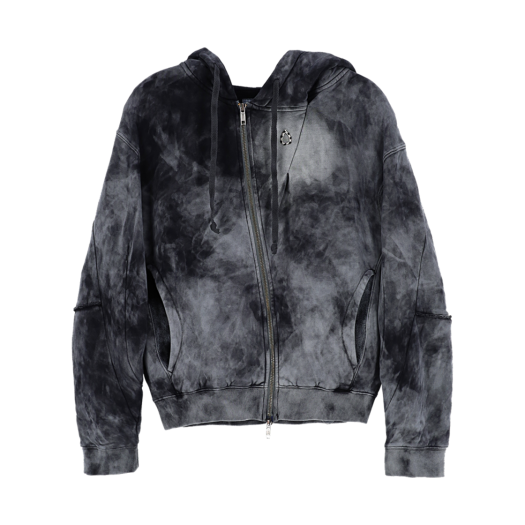 CK24AMSW02GR Cost Per Kilo Asymmetry Zip Hoodie Grey