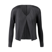 (W) Pleats Please Issey Miyake Basics Cardigan Black