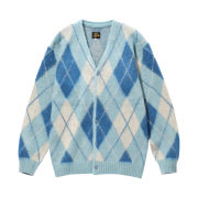 Needles Mohair Cardigan Argyle Blue