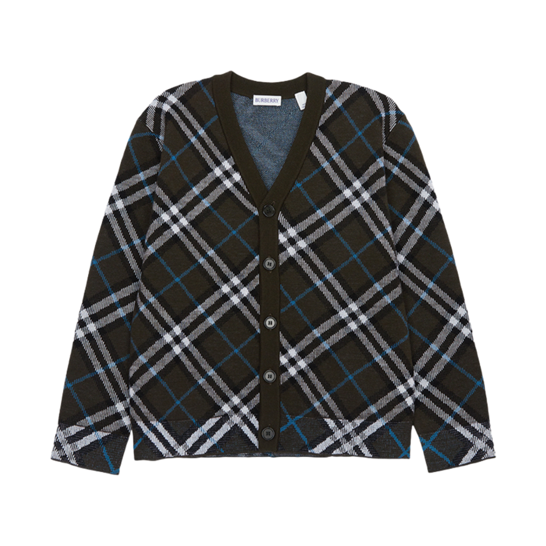 (키즈) 버버리 체크 가디건 브라운((Kids) Burberry Check Cardigan Brown) - 1