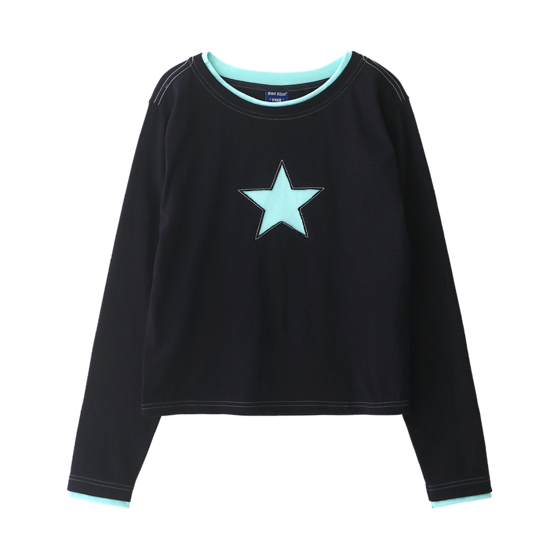 배드블루 마이 리틀 스타 롱슬리브 민트(BadBlue My Little Star L/S Mint)