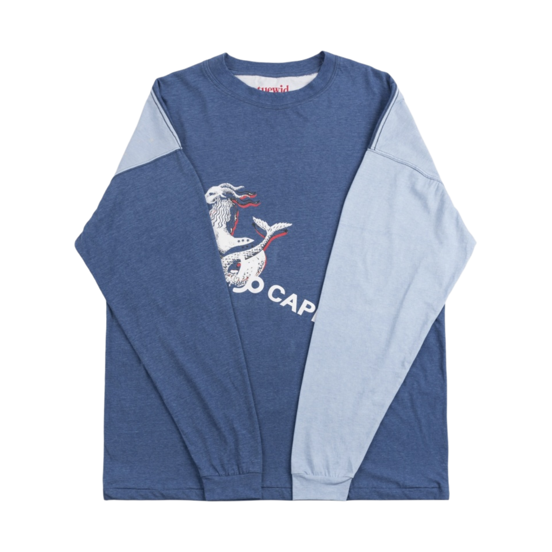 트위드 오버사이즈 롱슬리브 티셔츠 인디고(Tuewid Oversized Longsleeve T-Shirt Indigo)