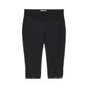 (W) Deinet Slit Capri Pants in Black