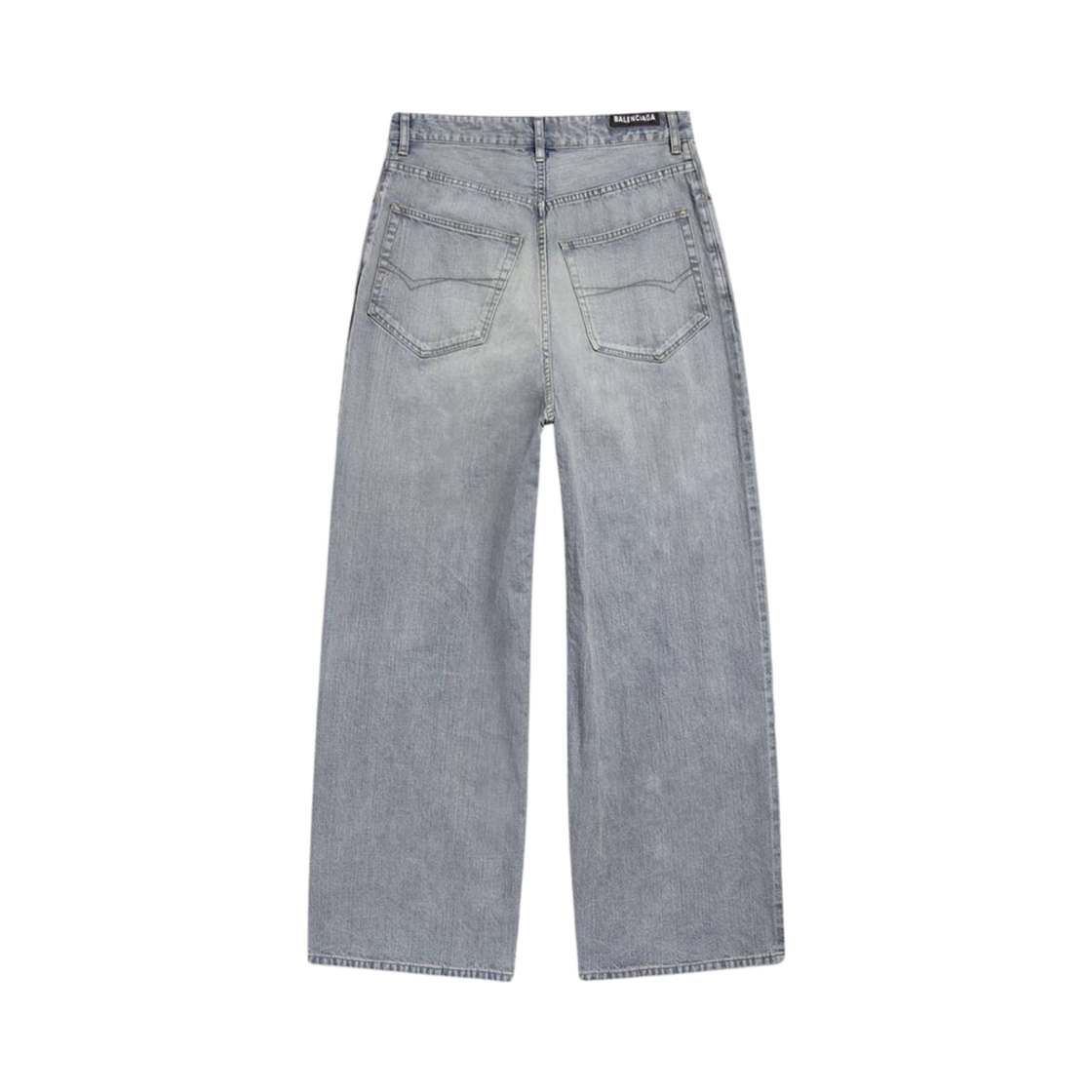 발렌시아가 배기 팬츠 블루