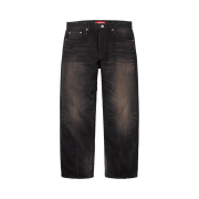 Supreme Distressed Loose Fit Selvedge Jean Washed Black - 25SS