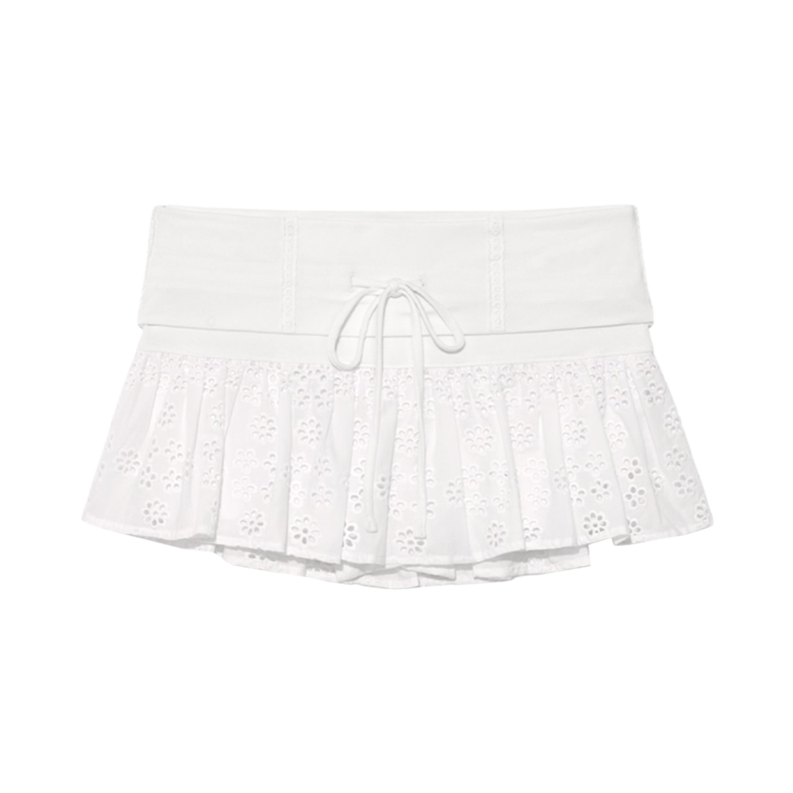 - (W) Glowny x Simihaze Naomi Belt Mini Skirt White