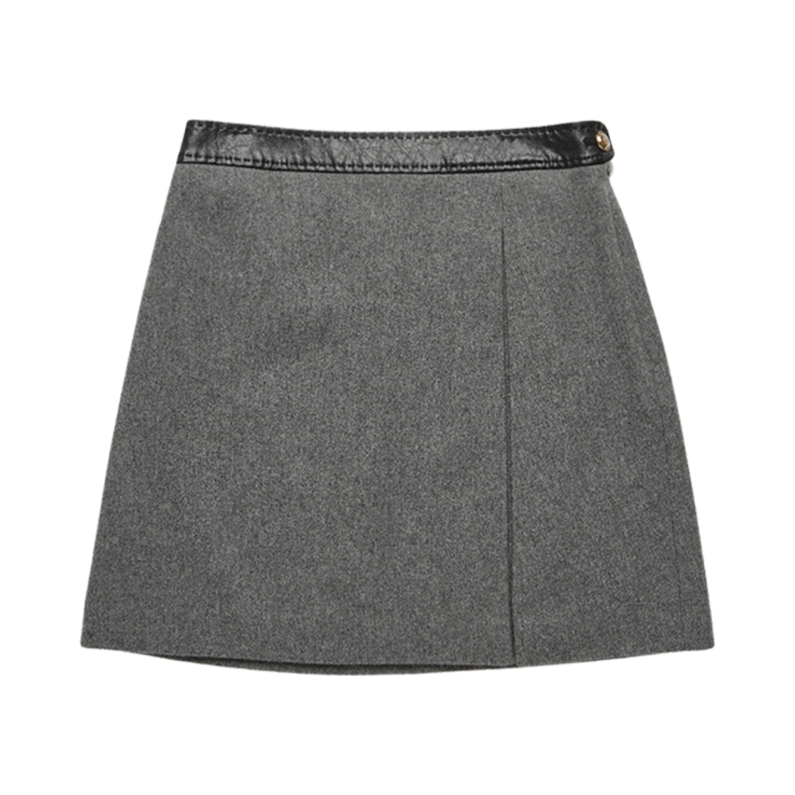 (W) 던스트 레더 포인트 A 라인 미니 스커트 차콜 그레이((W) Dunst Leather Point A-Line Mini Skirt Charcoal Grey) - 1