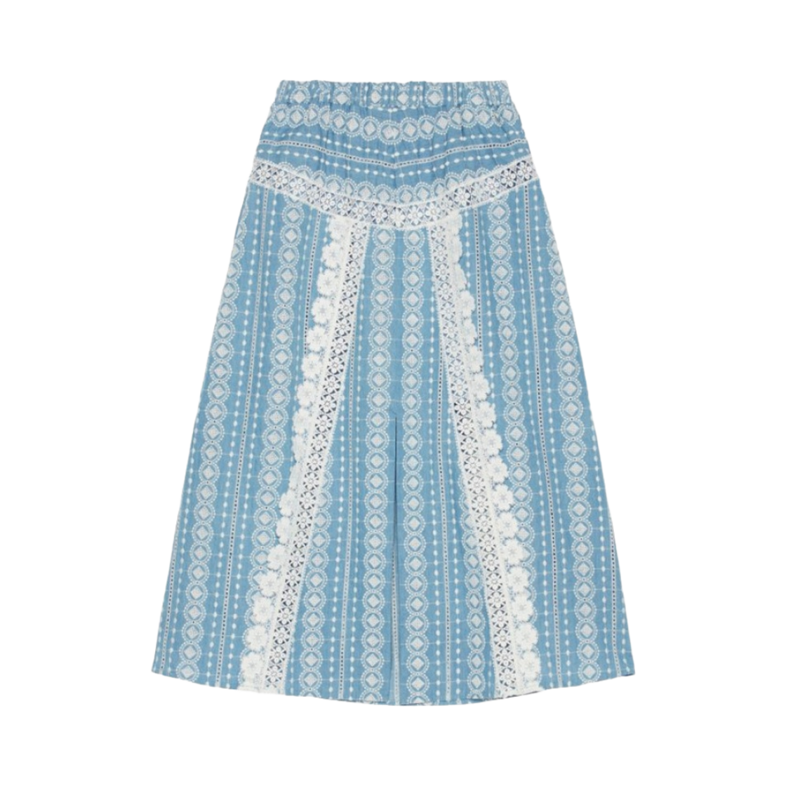 (W) 마쥬 자비아나 스커트 블루 끌레어((W) Maje Javiana Skirt Bleu Clair)