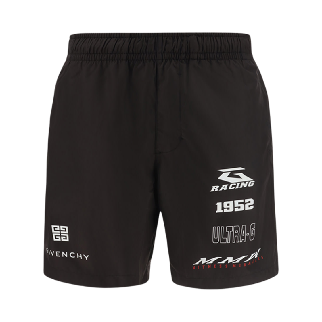 BMA00Y1YCB-004 Givenchy Logo Swim Shorts Black White