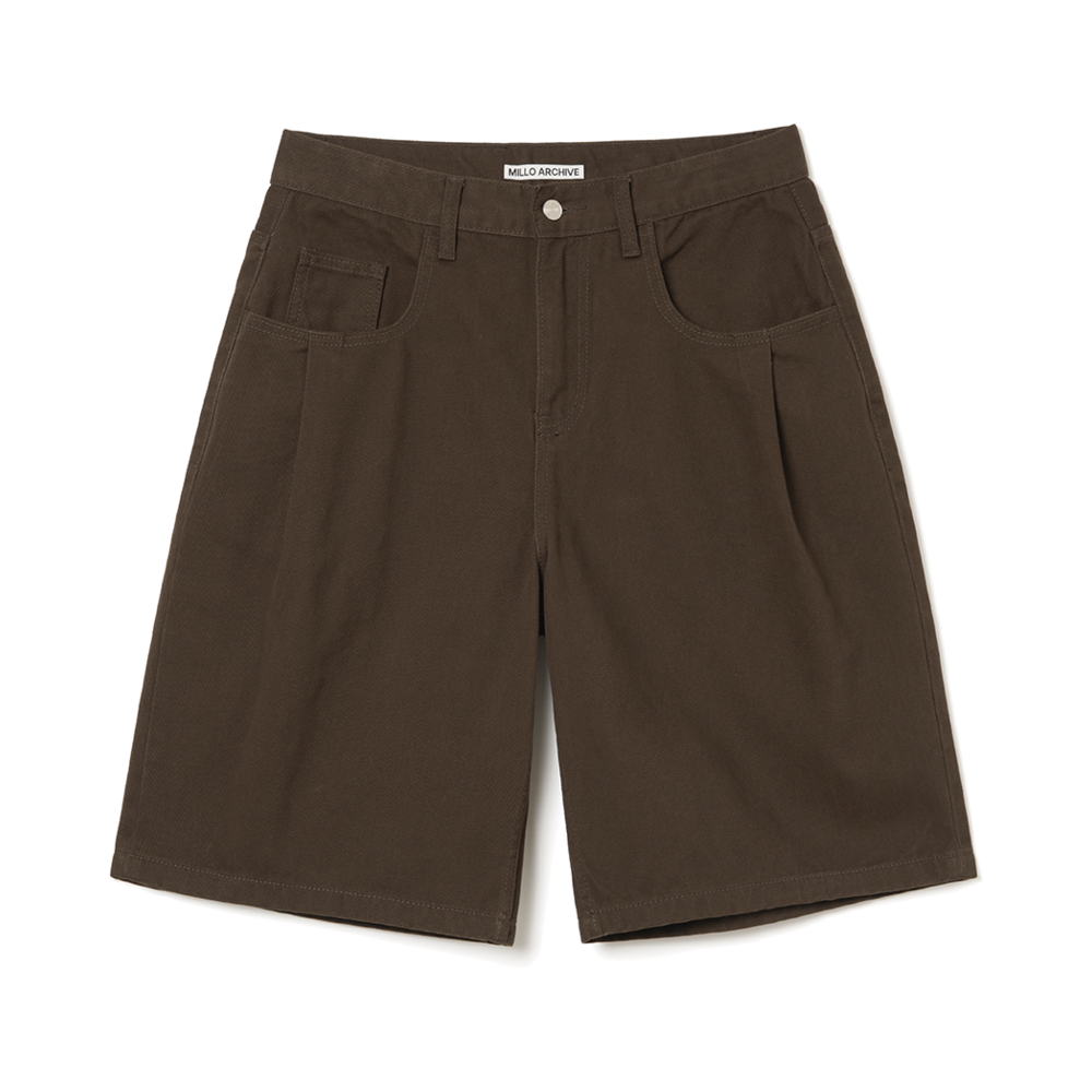밀로 아카이브 데님 버뮤다 팬츠 브라운(Millo Archive Denim Bermuda Pants Brown)