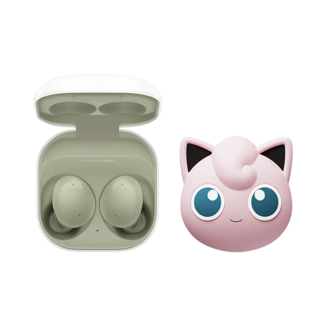삼성 갤럭시 버즈2 포켓몬 케이스 패키지 푸린 올리브 (국내 정식 발매 제품)(Samsung Galaxy Buds2 Pokemon Case Package Jigglypuff Olive (Korean Ver.)) - 1