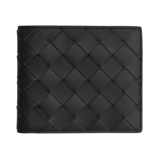 605721VCPQ48803/743211VCPQ48803 Bottega Veneta Bi-Fold Wallet Black