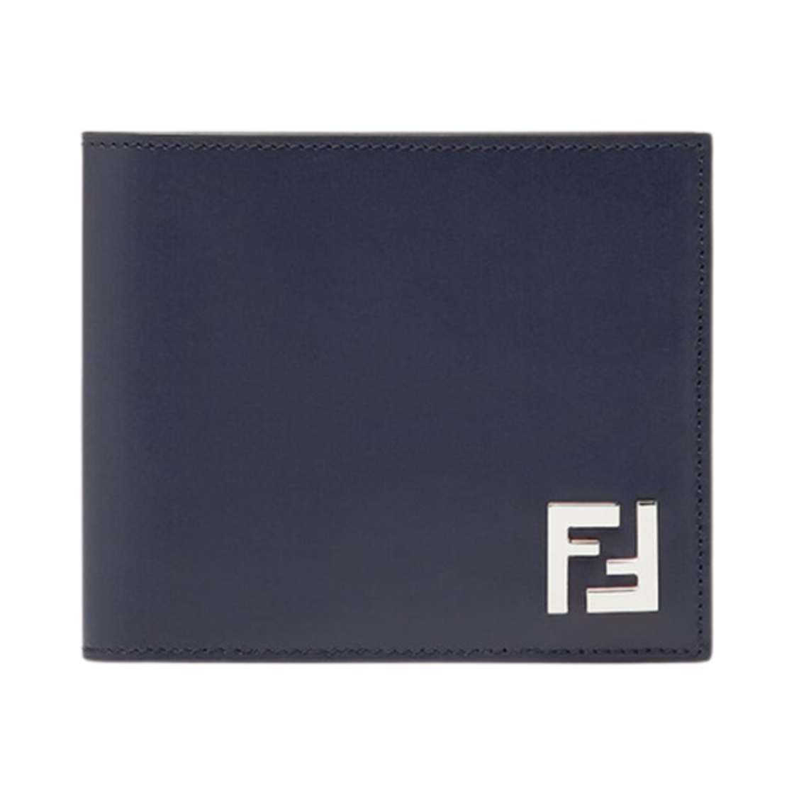 7M0356AFF2F1M6D Fendi FF Squared Bi-Fold Wallet Blue