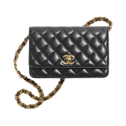 Chanel Wallet On Chain Lambskin & Gold Black
