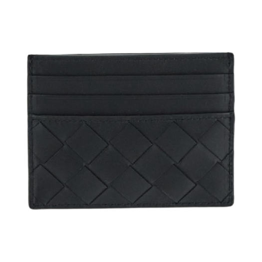 743209VCPQ38803 Bottega Veneta Intrecciato Credit Card Case Black