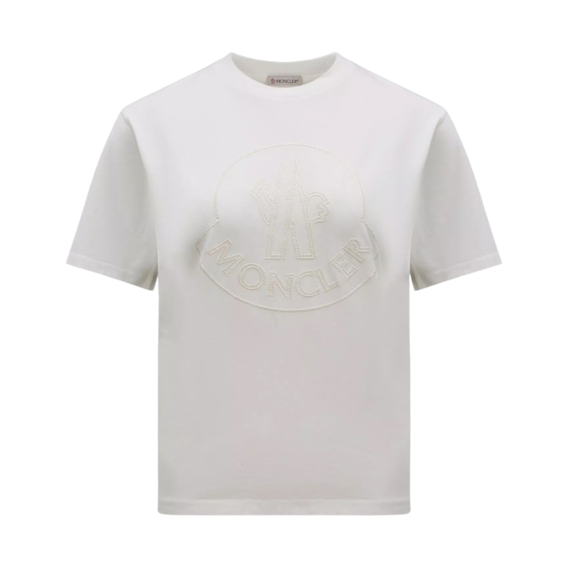 (W) 몽클레르 로고 티셔츠 오프 화이트 - 23SS((W) Moncler Logo T-Shirt Off White - 23SS) - 1
