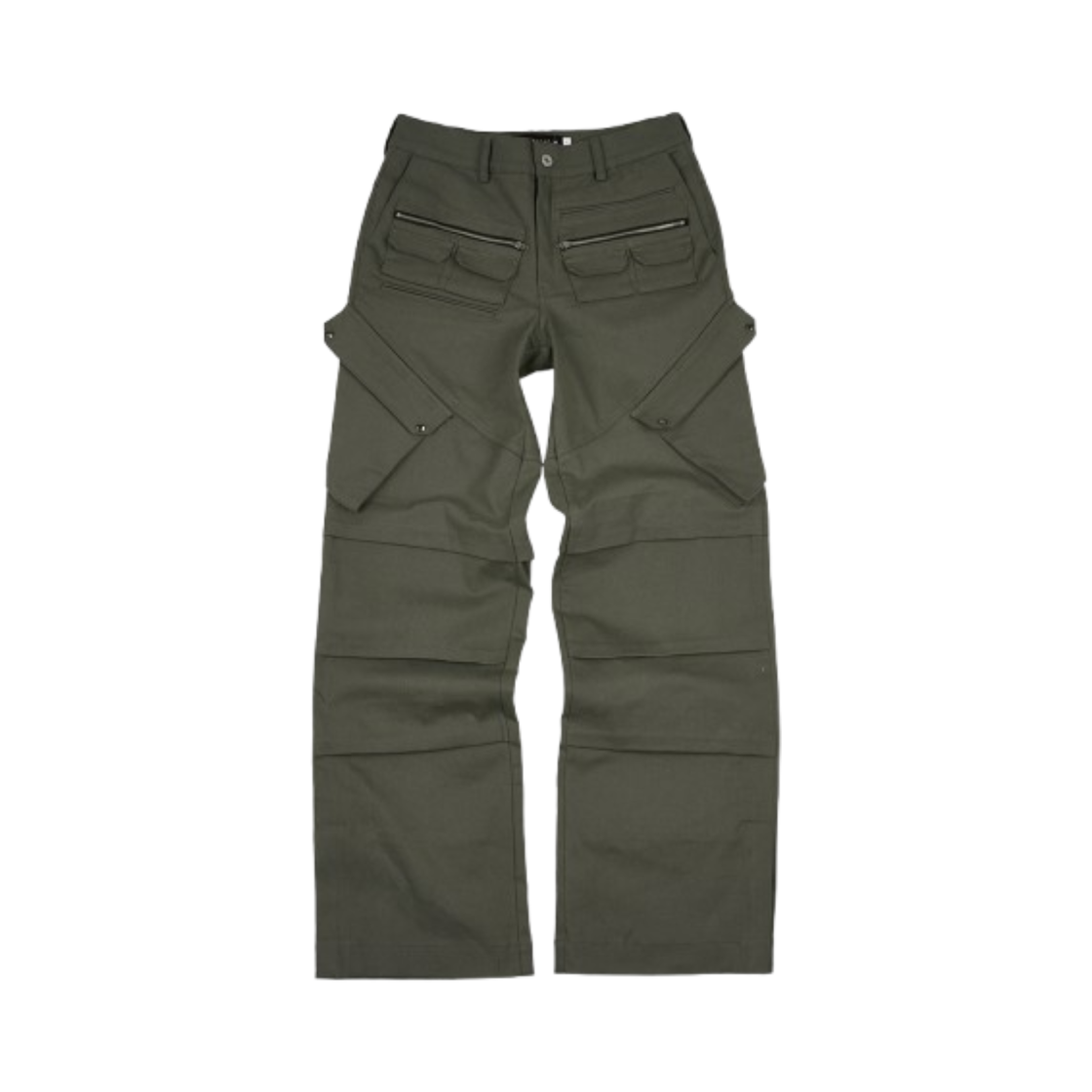 블루 선플라워 유틸리티 플레어 카고 팬츠 카키(Blue Sunflower Utlity Cargo Pants Khaki)