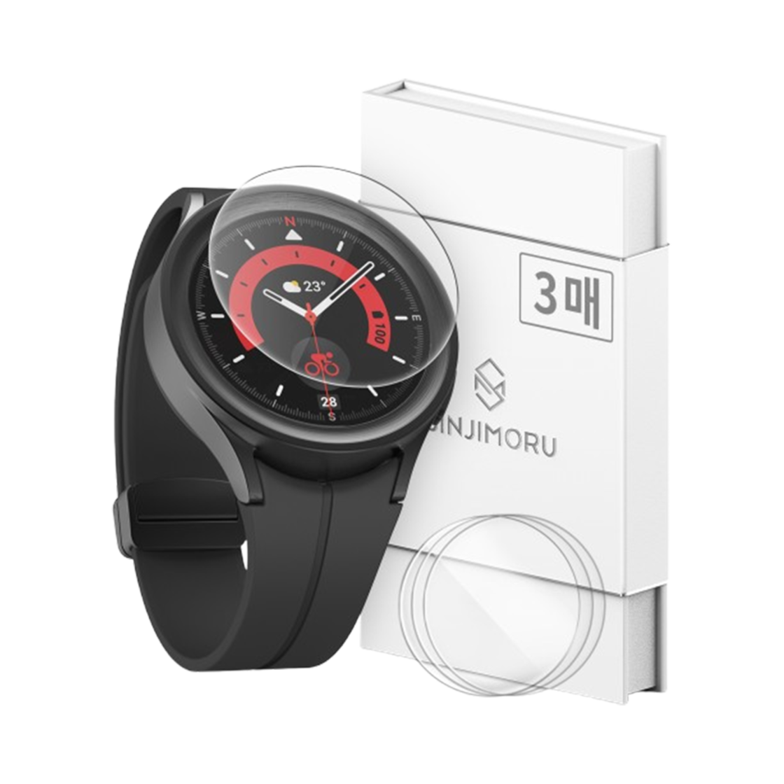 신지모루 갤럭시워치 전면 풀커버 강화유리 액정보호필름 7/FE/6/5/4/3세대 울트라 클래식 프로(SINJIMORU Galaxy Watch Front Full-Cover Tempered Glass Screen Protector 7/FE/6/5/4/3 Ultra Classic Pro) - 1