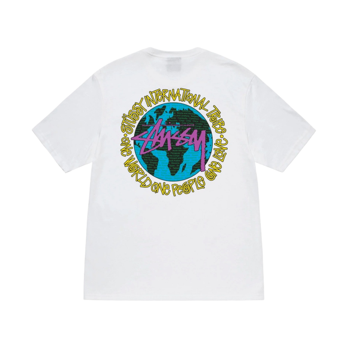 스투시 원 월드 티셔츠 화이트(Stussy One World T-Shirt White) - 1