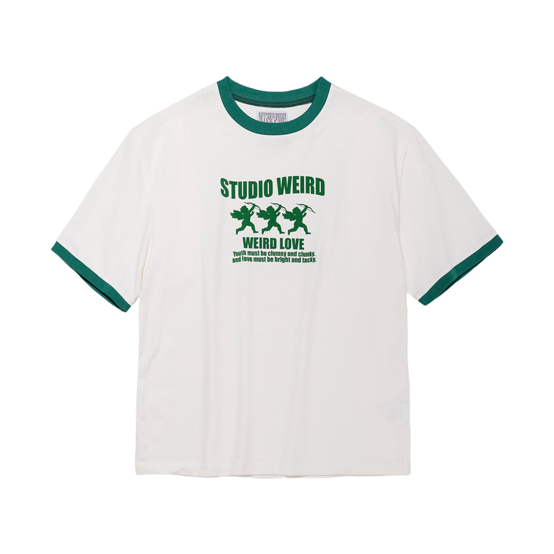 스튜디오위어드 큐피드 링거 티셔츠 그린(STUDIO WEIRD Cupid Linger T-shirt Green)
