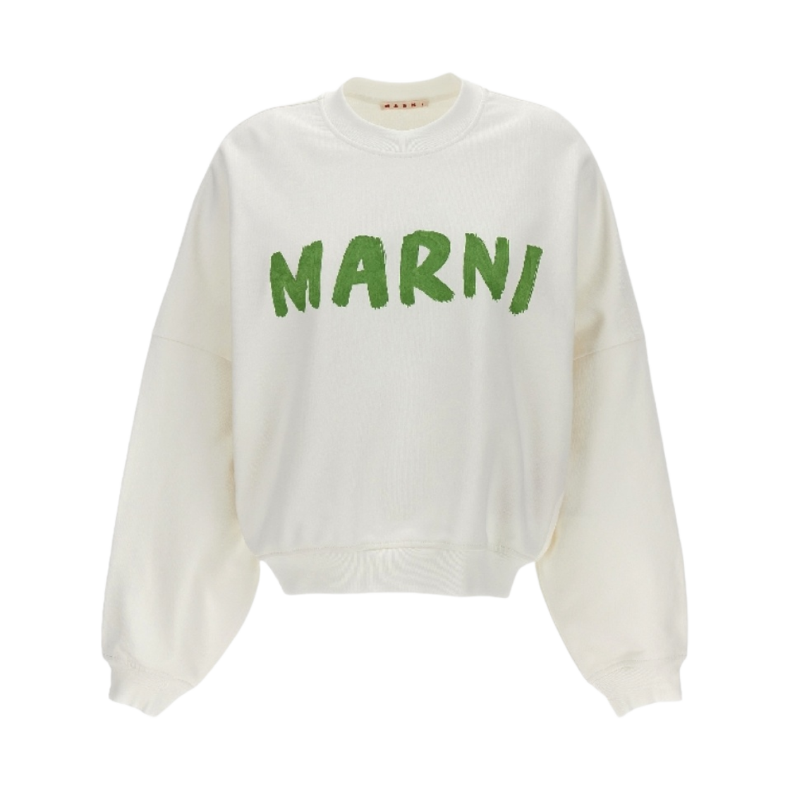 (W) 마르니 프린트 바이오 코튼 스웨트셔츠 내츄럴 화이트((W) Marni Print Bio Cotton Sweatshirt Natural White) - 1