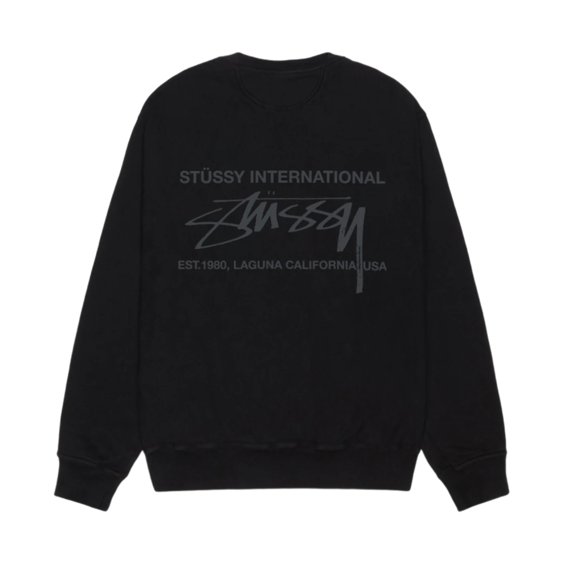 ★人気★【Stussy】★SMOOTH STOCK CREW PIGMENT DYED★BLACK★ ☆人気☆【Stussy】☆SMOOTH STOCK CREW PIGMENT DYED☆BLACK☆
