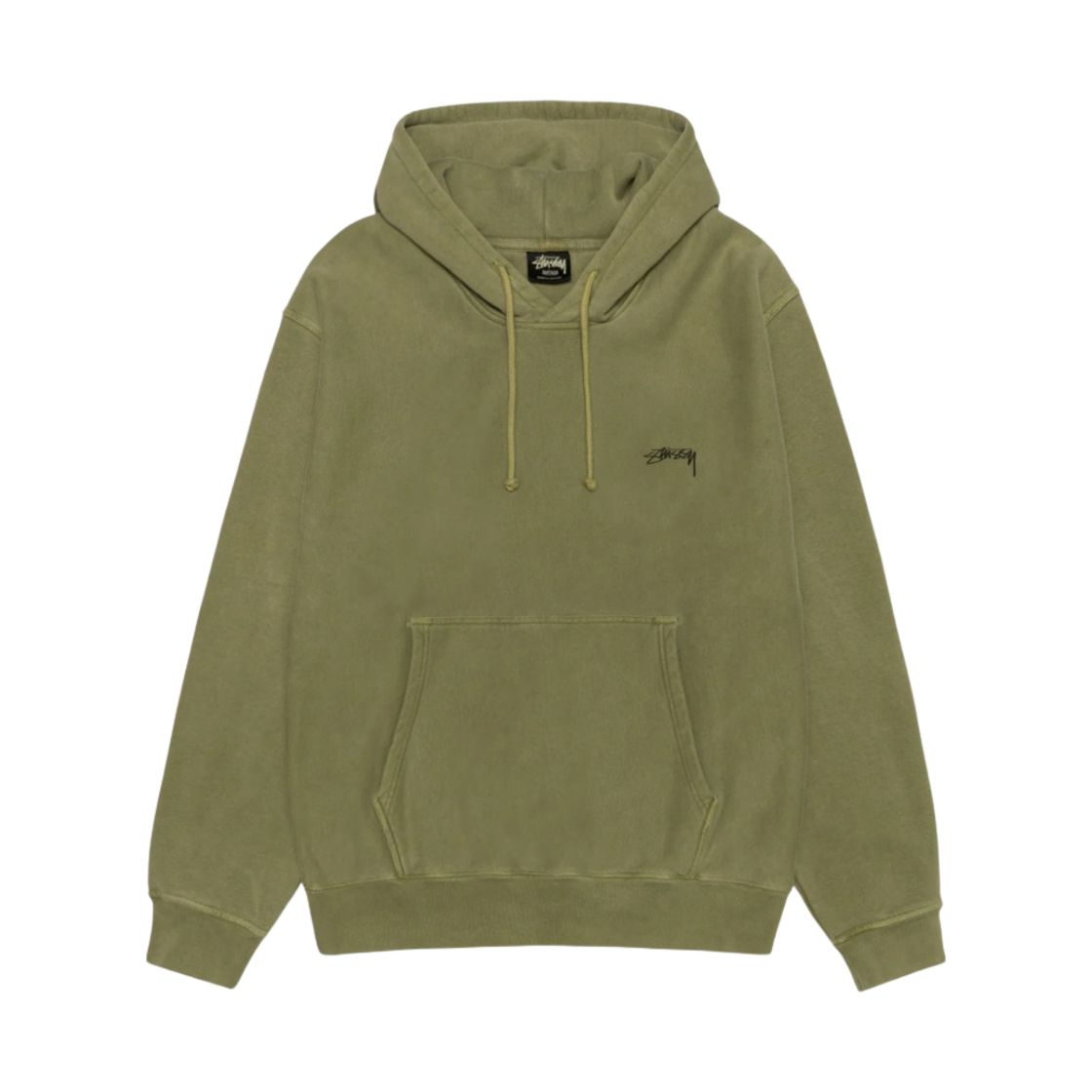 스투시 스무스 스탁 피그먼트 다이트 후드 올리브