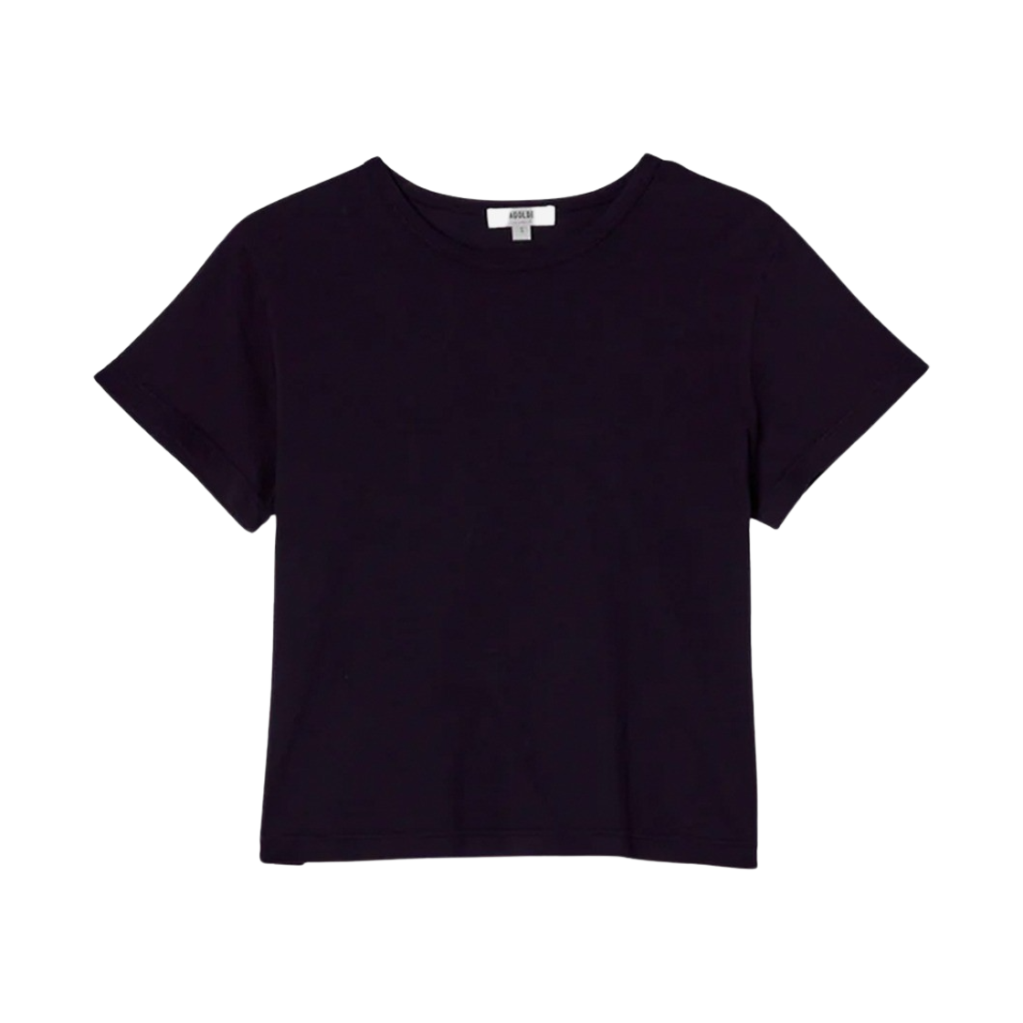 KW4BTSSAG14BK Agolde Adine Women Shrunken Tee Black