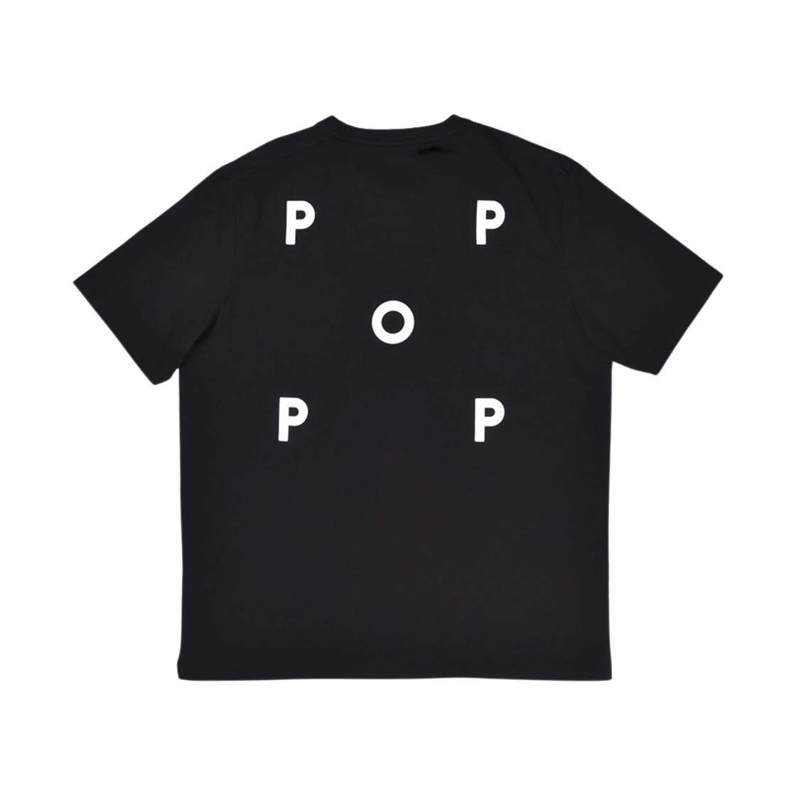 KM4BTSSPO30BK Pop Trading Company Logo T-Shirt Black White - 대표 이미지 #1