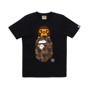 (W) BAPE I Love BAPE Milo on Ape Head T-Shirt Black