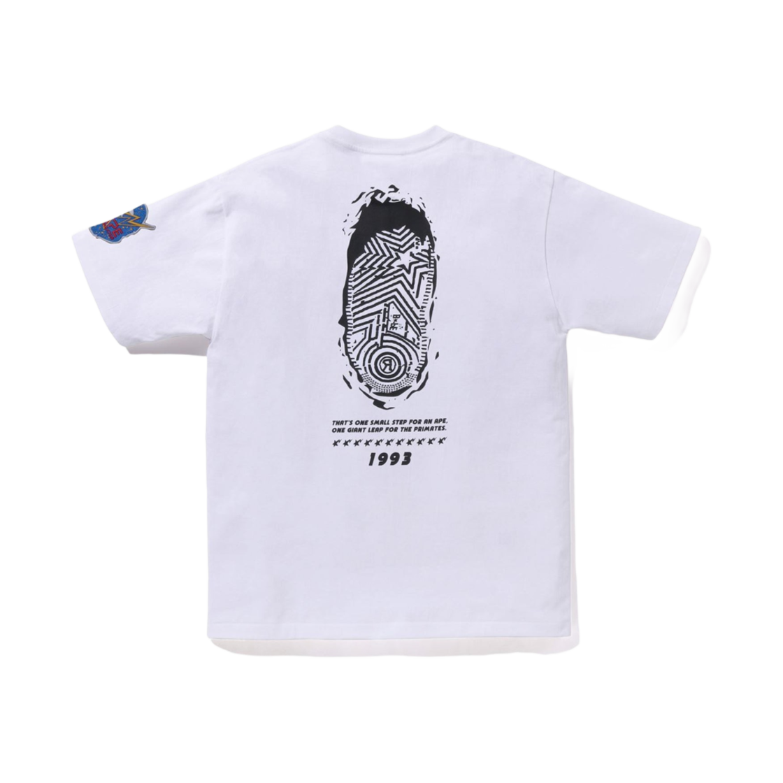 0ZXTEMX10015N BAPE Moon Landing T-Shirt White