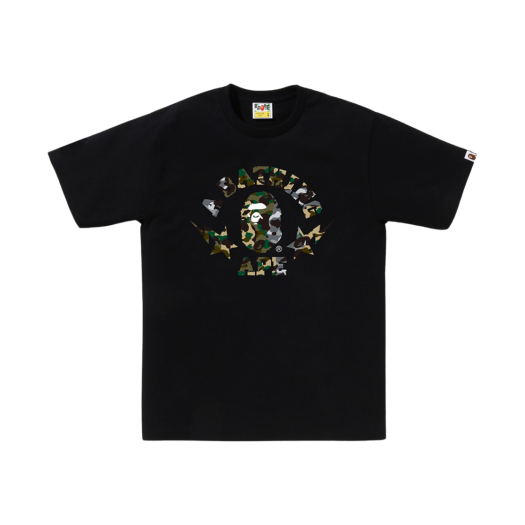 BAPE 1st Camo Crazy Sta College T-Shirt Black