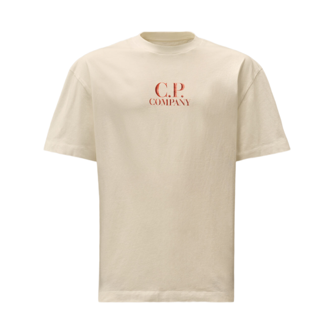 18CMTS141A005100W103 C.P. Company 30/1 Jersey Logo T-Shirt Gauze White - 25SS