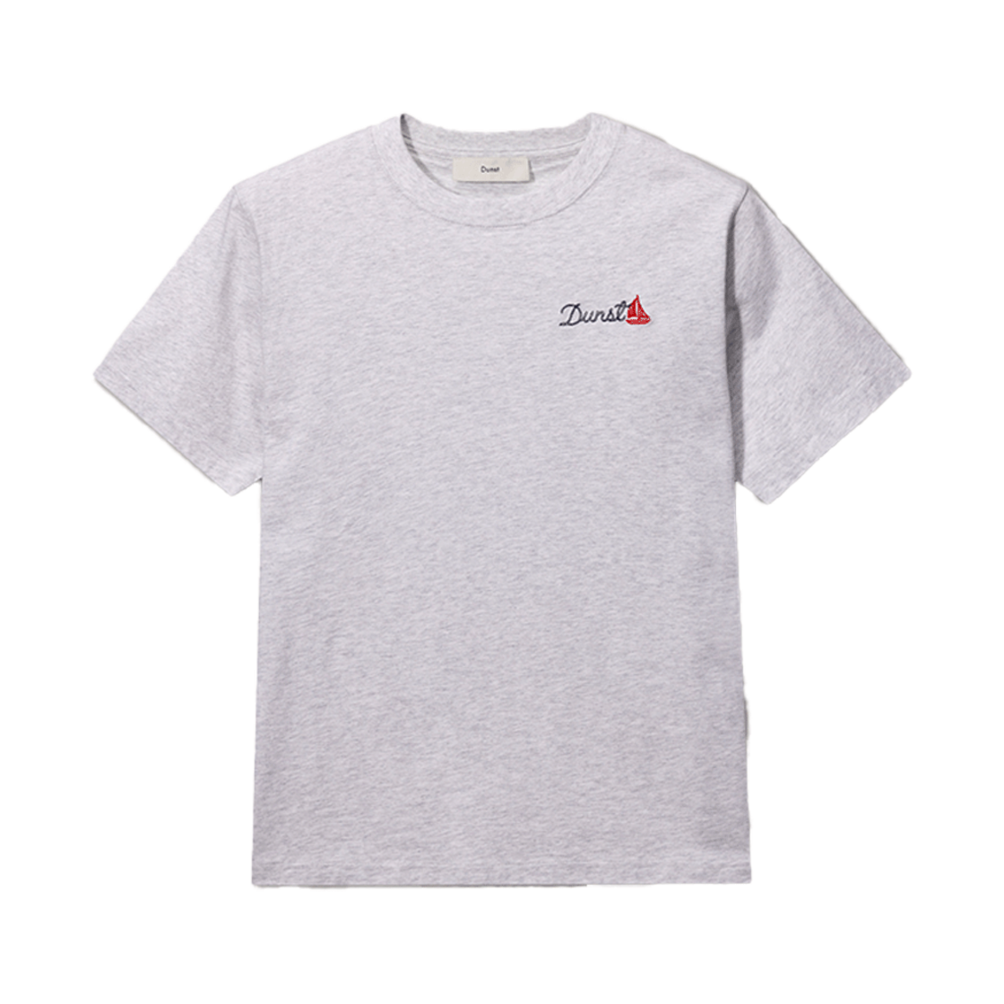 UDTS5B135G1_M_ Dunst Unisex Marine Logo T-Shirt Light Melange Grey