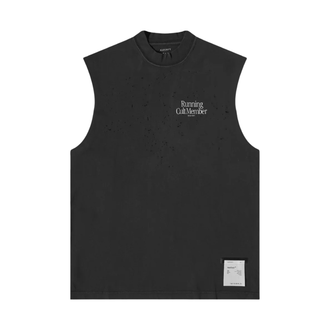 새티스파이 모스테크 머슬 티셔츠 블랙(Satisfy MothTech Muscle T-Shirt Black) - 1