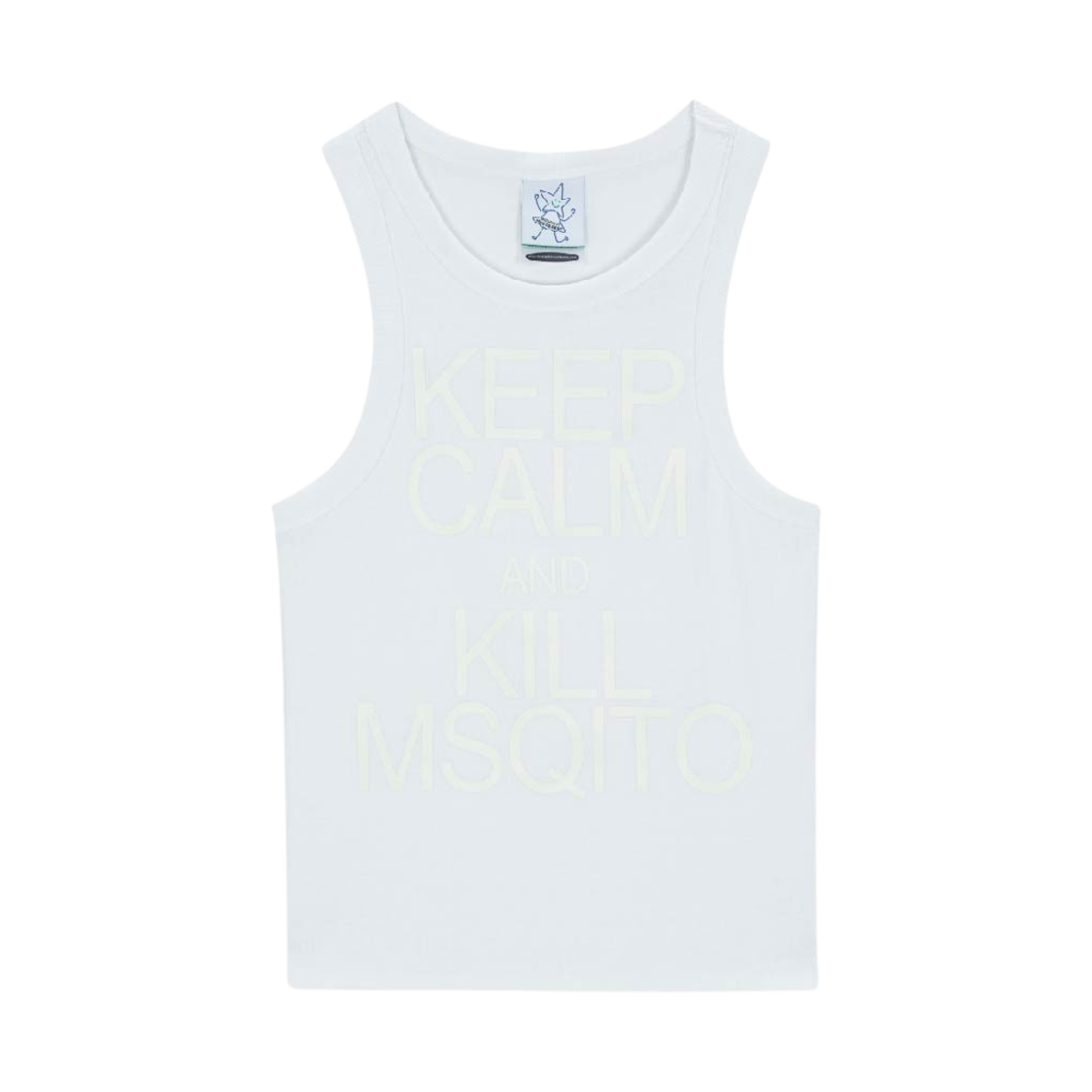 모스키토 머더러스 킵 캄 앤 킬 모스키토 슬리브리스 화이트(Mosquito Murderers Keep Calm And Kill Msqito Sleeveless White)
