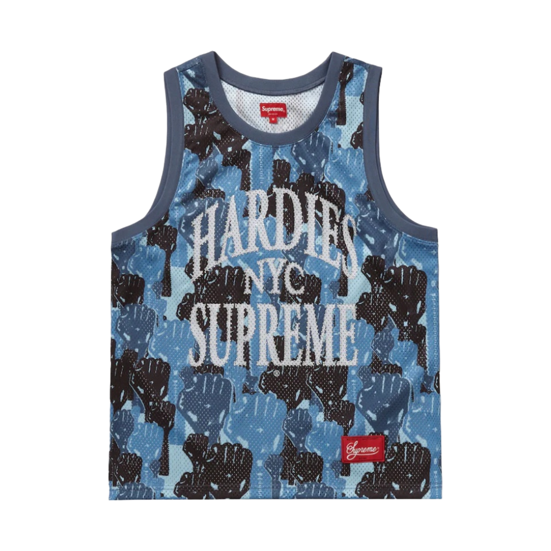 슈프림 x 하디스 카모 베스킷볼 저지 블루 - 23SS(Supreme x Hardies Camo Basketball Jersey Blue - 23SS) - 1