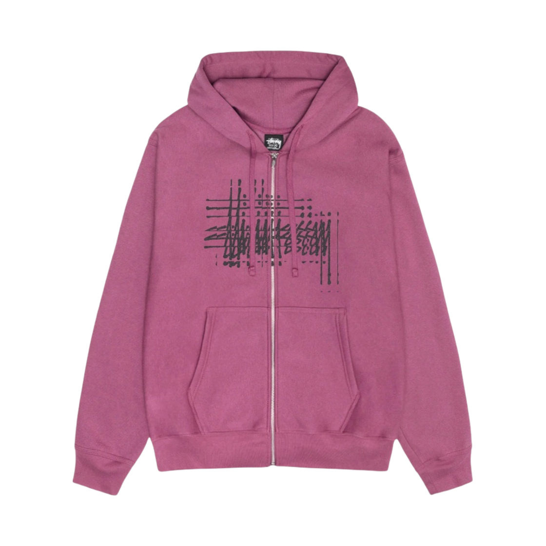 1975068 Stussy Refracted Zip Hoodie Berry