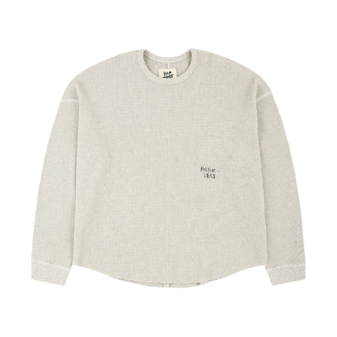 홈리스 헤비 와플 롱슬리브 에크루(Hommless Heavy Waffle LS T-Shirt Ecru)