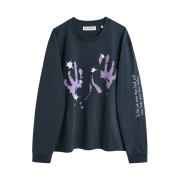 Our Legacy Tour Long Sleeve Lilac Taste Of Hands Print Charcoal