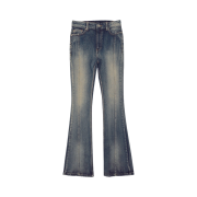 Darling You're Bad Women Rose Boots Cut Denim Vintage Blue