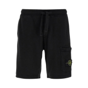 Stone Island 6200012 Organic Cotton Fleece Pocket Details Cargo Bermuda Shorts Charcoal Grey - 25SS