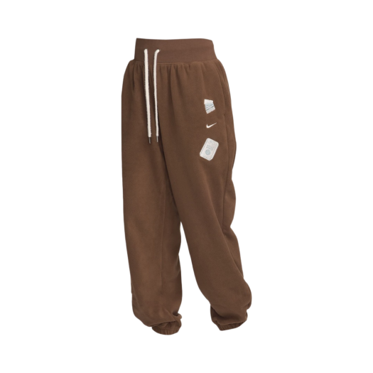 (W) Nike Naomi Osaka Phoenix Fleece High Waisted Oversized Pants Cacao Wow