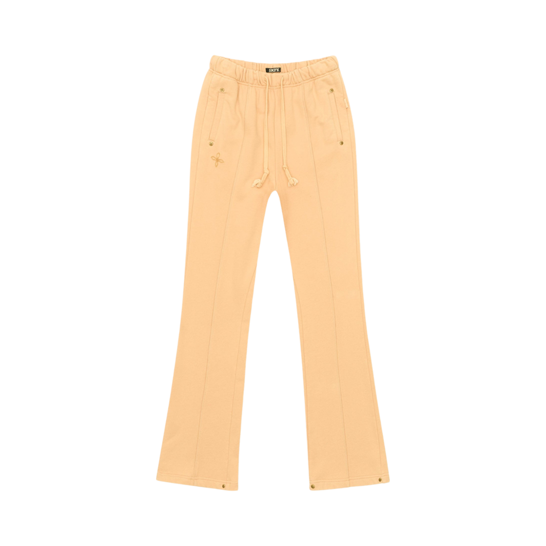(W) 에스엠에프케이 컴퍼스 클래식 크로스 플레어드 스웨트팬츠 위트((W) SMFK Compass Classic Cross Flared Sweatpants Wheat)